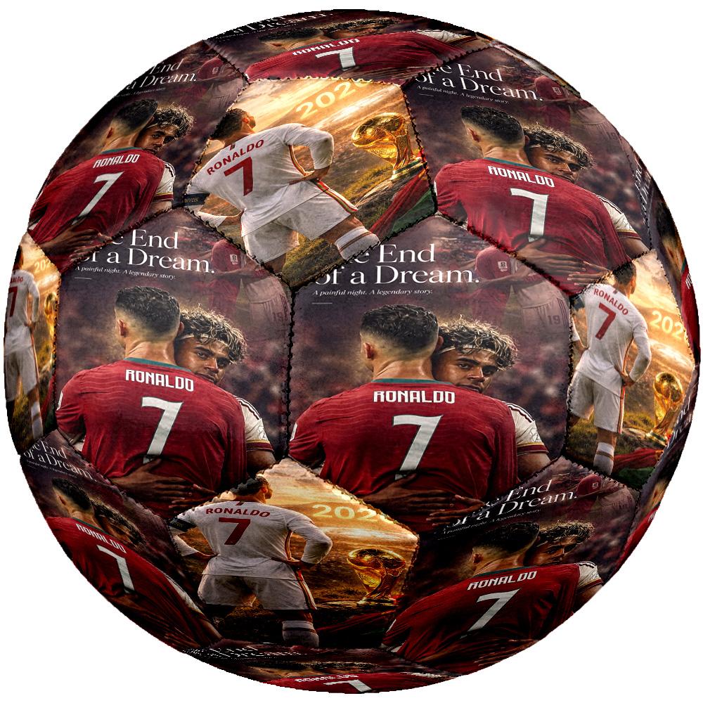 Ronaldo's Legacy Sports Soccer Ball Size 5 Football Machine-Stitched Indoor/Outdoor Universal Football Ideal for Soccer Enthusiasts