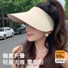 Traceless Integrated Sunscreen Hat Women's 2025 New Summer UV Protection Sun Hat Outdoor Eaves Empty Top Sun Hat