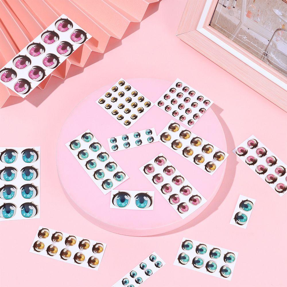 Stars Yellow/Pink/Blue Face Organ Paster Cartoon Eyes Stickers Anime Figurine Doll Eye Chips Paper