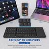 Multi Device Rechargeable Wireless Keyboard with Trackpad Foldable Bluetooth Keyboard with Touchpad for iPad Tablet