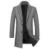 Autumn and Winter Thickened Padded Plaid Woolen Coat Medium and Long Trench Coat Slim Lapel Top Jacket