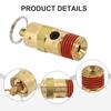 Heavy Duty Brass Safety Valve for Air Compressors with Pressure Regulation