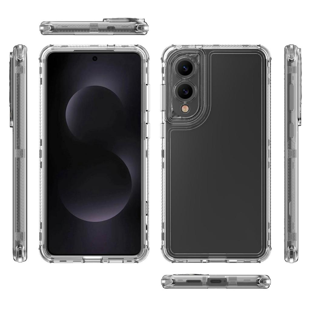 For Samsung Galaxy S25 Edge Case 3 in 1 Detachable Anti Drop Clear PC+TPU Phone Back Cover