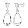 Hoop Earrings 925 Silver Sparkling Retro Pattern Heart and Dragonfly Stud Earrings for Women Girl Party Wedding Jewelry