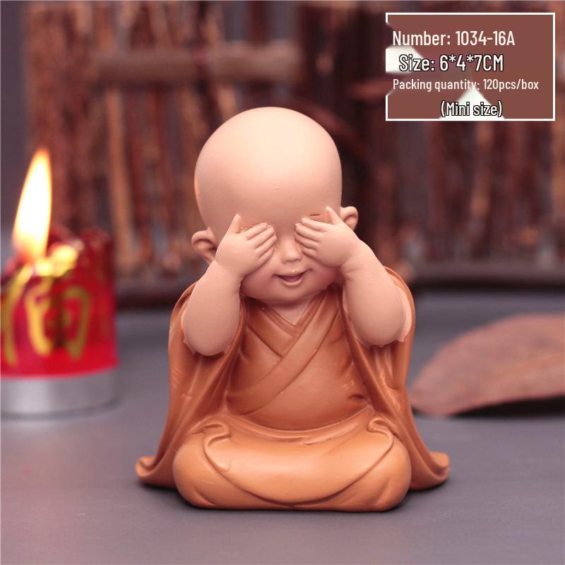 Creative Shaolin Monk Meditation Ornament - Perfect for Home or Car Decor