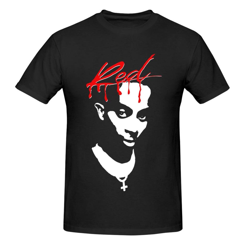 Unisex Playboi Carti Red T Shirt Streetwear Big Size Oneck Cotton Sleeve Custom Tee Shirt