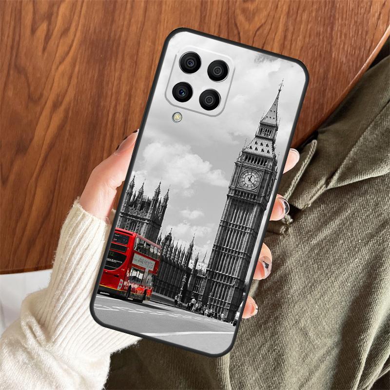 Лондон Красный Телефон Автобус Биг-Бен Чехол Для Samsung Galaxy M13 M33 M53 M15 M35 M55 M06 M16 M36 M56 M31 M12 M32 M52 M14 M34 M54