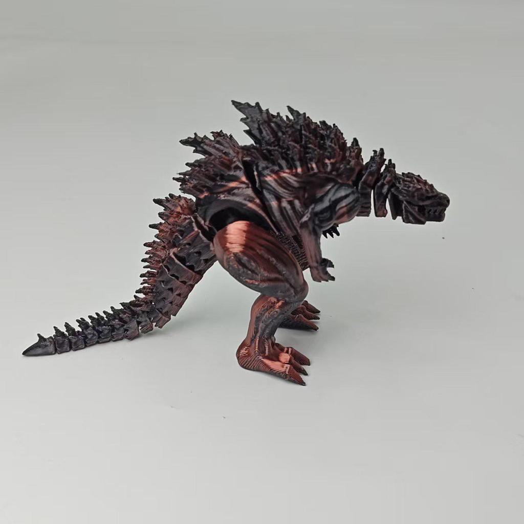 3D-печатная подвижная модель Годзиллы-Динозавра - Креативный игрушечный подарок для мальчиков
