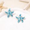 Stainless Steel Ocean Style Ear Studs Hypoallergenic Starfish Earrings  Holiday