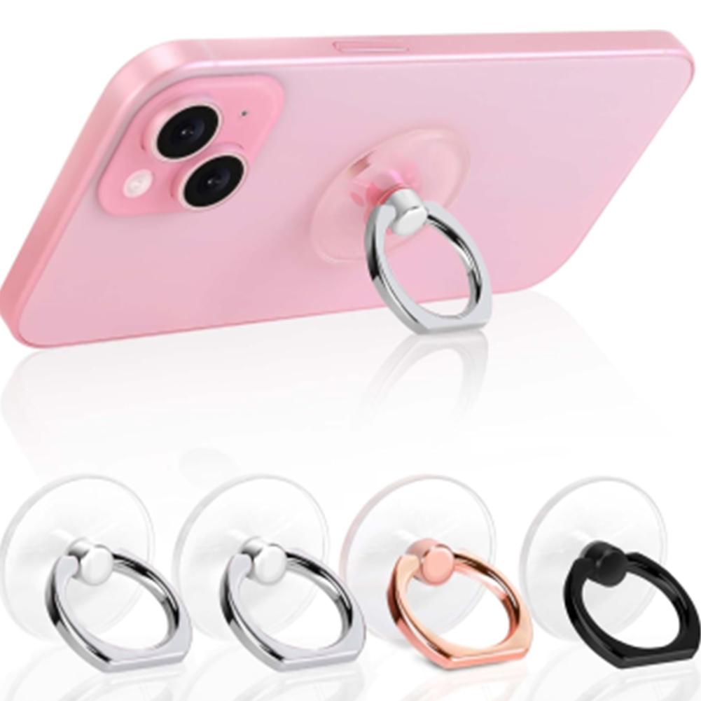 4PCS Cell Phone Ring Holder 360°Rotation Finger Ring Stand Clear Cell Phone Kickstand for Most of Phones Tablet and Case
