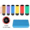 Wheel Socket Set Impact Wrench 1/2 Inch Drive Lug Nut Socket Wheel Protector Impact Socket Set 6-point CR-MO Steel