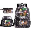 New Kapibara Student School Bag Fashion Popular Backpack Shoulder Bag Pencil Bag Three-piece Set
