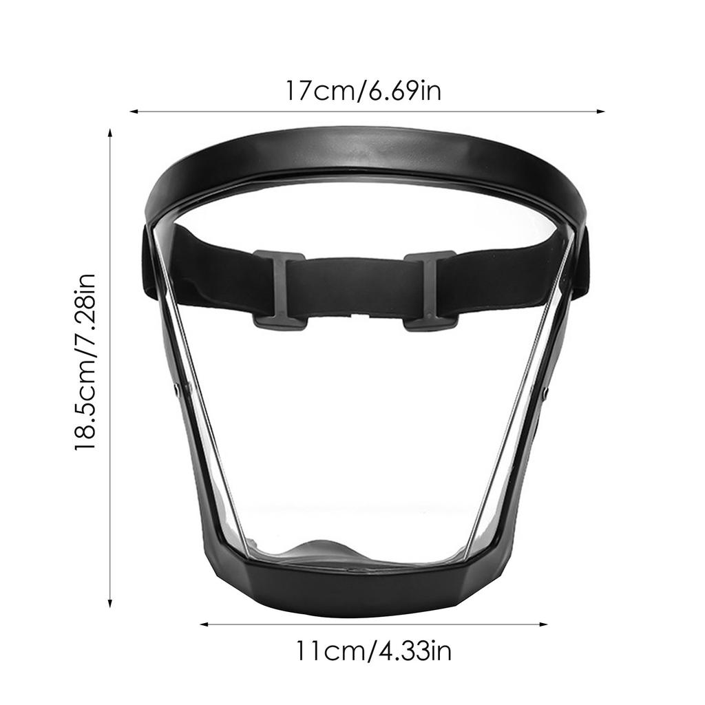 Transparent Moto Cycling Windproof Mask Dustproof Full Face Shield Elastic Running Face Shield Kitchen Breathable Athletic Mask