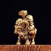 Латунная фигурка Гнома-Воина Козла Миниатюрные Настольные Украшения Ретро Металлические Модели Статуэтка Украшение для Дома
