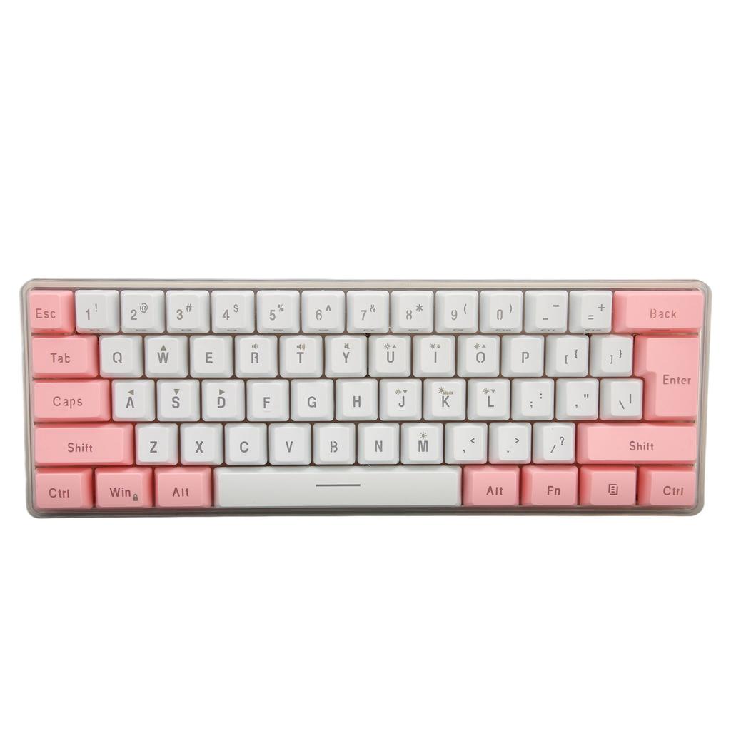 Игровая клавиатура USB 61 клавиша Контрастная цветная подсветка RGB Разделение клавиш Механическая проводная клавиатура