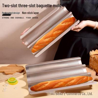 Форма для французского багета с антипригарным покрытием и отверстиями для воздуха - Толстая форма для выпечки европейского хлеба