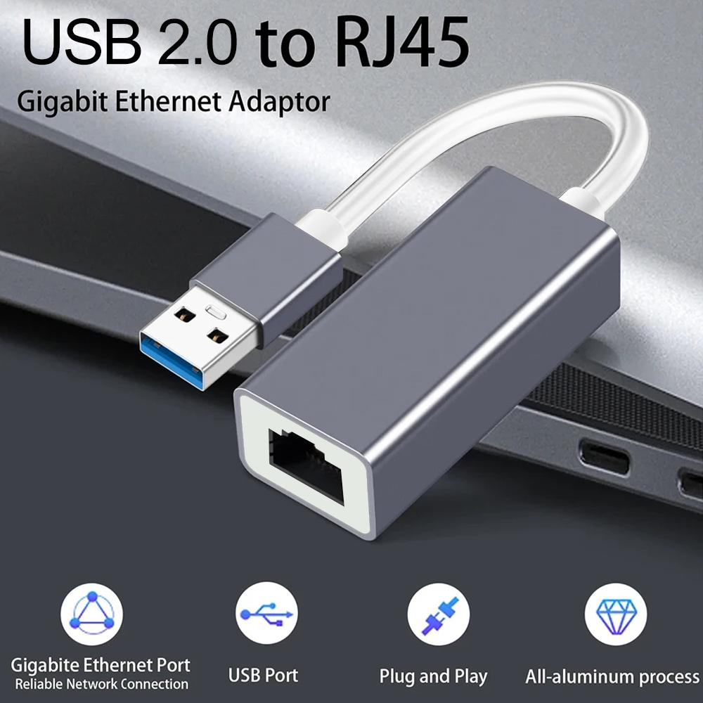 Адаптер USB Ethernet Type C к RJ45, 100 Мбит/с, Plug and Play для ПК, ноутбука, настольного компьютера
