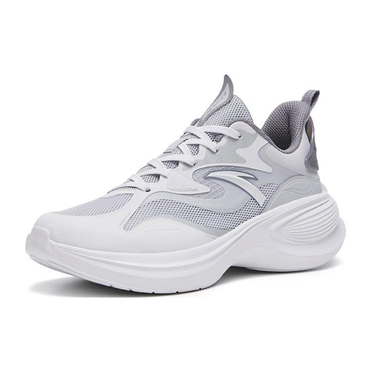 Anta Leaf 3.0 Shock Absorption Non-Slip Wear-Resistant Low-Top Running Shoes Women Sneaker Gray White 922315520-3