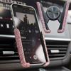 Автомобильный держатель для телефона на вентиляционную решетку с алмазно-кристальным зажимом, подставка-кронштейн для мобильного телефона, аксессуары для интерьера для женщин и девушек