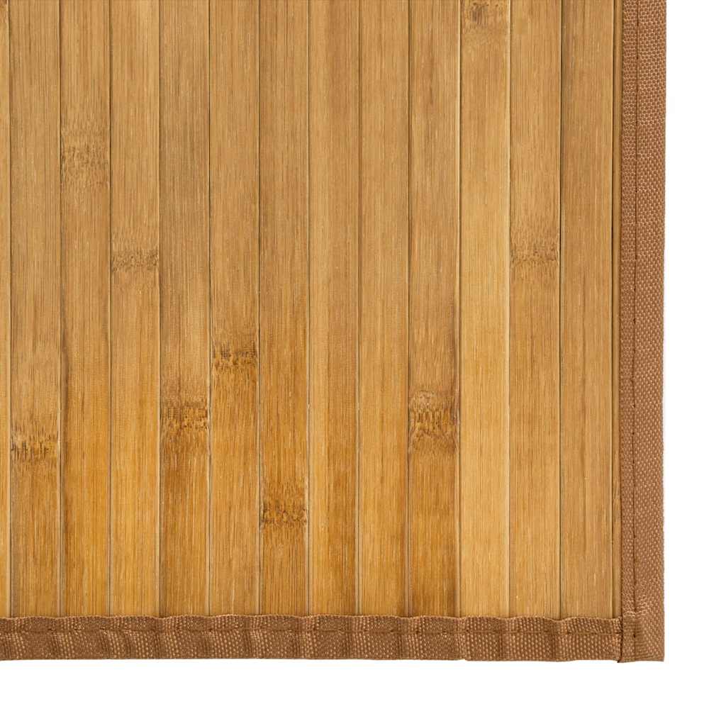 Square Natural Bamboo Rug 100 x 100 cm