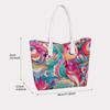 Colorful Floral Print Tote Bag for Women Daily Use Casual Fashion Shoulder Bag