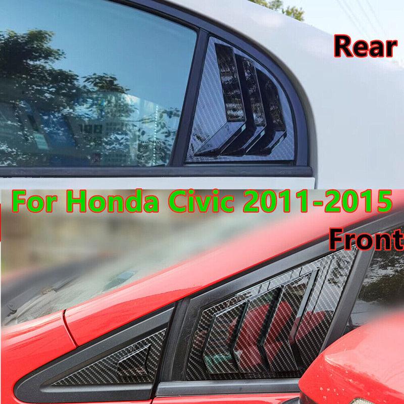 Для Honda Civic Sedan 2006-2015 Пластик ABS Переднее Заднее Окно Треугольная Решетка Вентиляции Боковая Решетка Вентиляции Автомобильные Клейкие Аксессуары