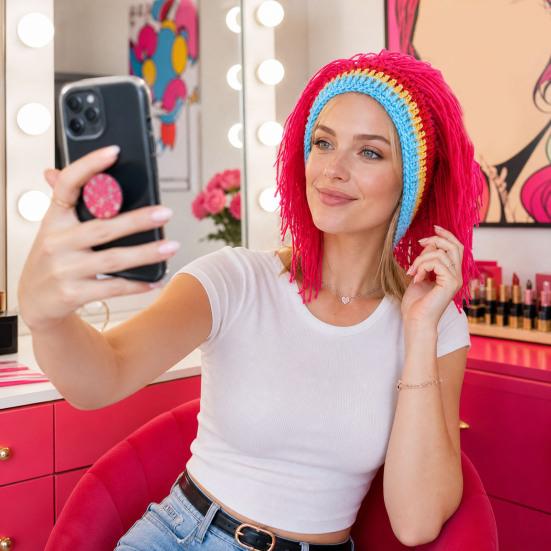 Wig Hat Elasticity Knitted Wool Hand-Crocheted Funny Hat Dreadlocks Design