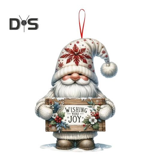 Christmas Snowman Car Pendant 2D Acrylic Cartoon Snowman Cow Hanging Ornament for Home Garden Christmas Tree Decoration Party Gift