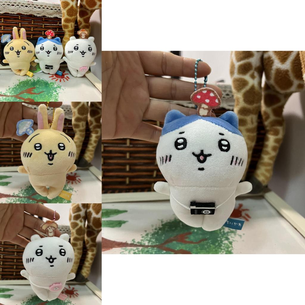 Японский мультяшный плюшевый брелок Chiikawa из короткого плюша для украшения рюкзака девочки