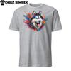 Colorful Siberian Husky Unisex T-Shirt | Vibrant Dog Design | Short Sleeve Tee