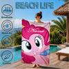 Custom Name Unicorn Pony Beach Towel Microfiber Beach Towel, Lightweight and Quick-Dry, for Summer Travel, Swimming Pool Gift