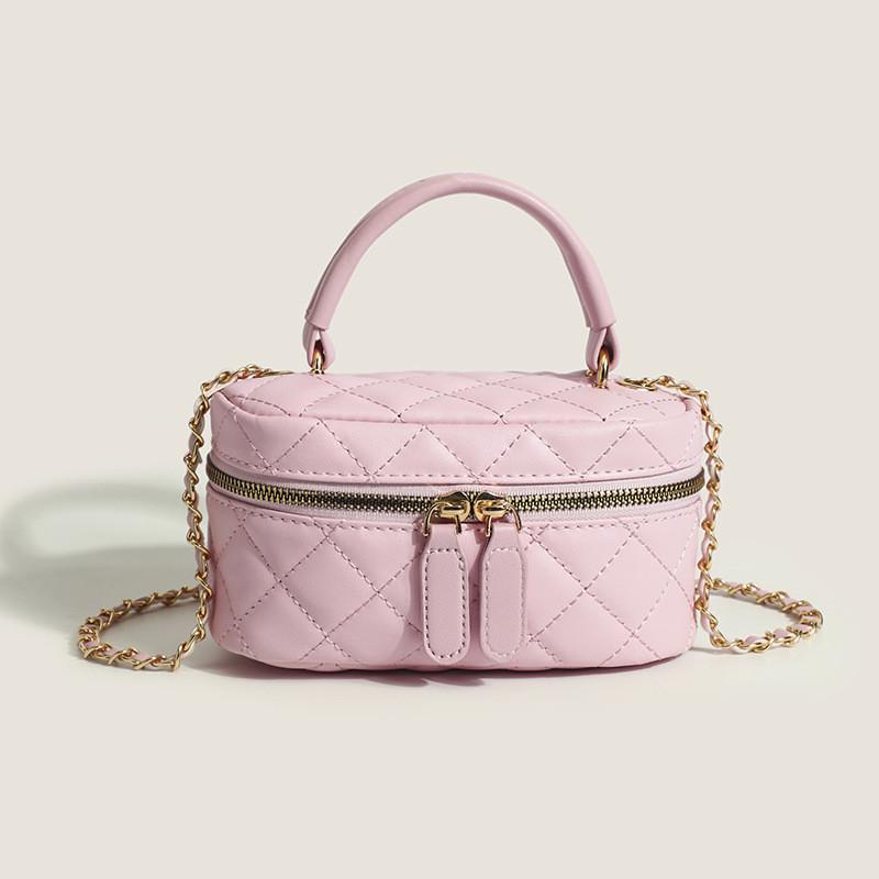 Ielgy Niche Design Sweet Female Bag Chain Box Bag Embroidered Thread Diamond Shoulder Messenger Bag Portable