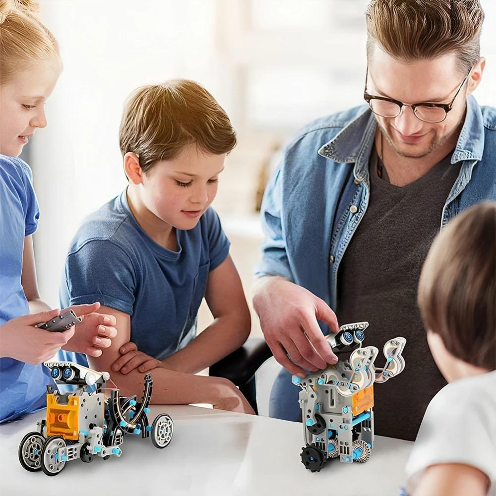 STEM 13-в-1 Робот на солнечной энергии Научный набор DIY Строительные блоки Подарок для детей Электронный DIY Творческие Обучающие Сборные Игрушки