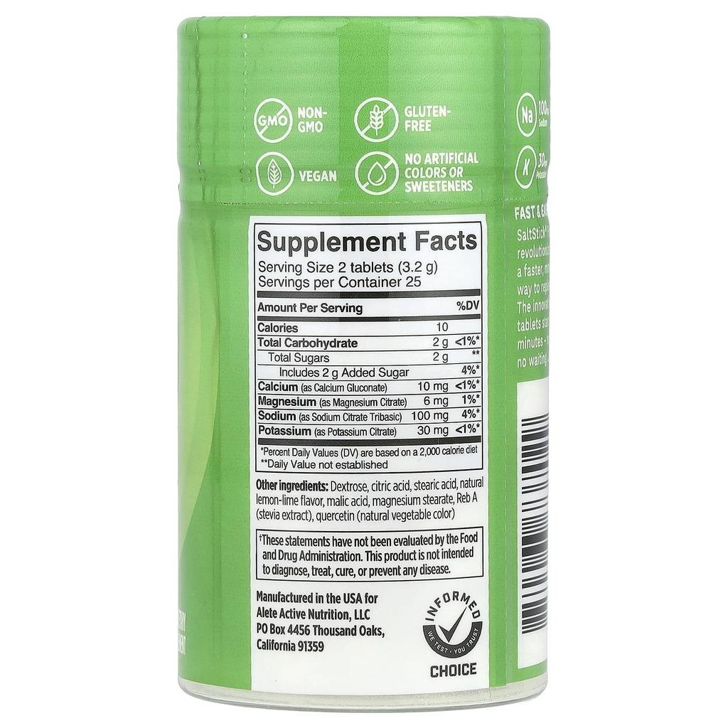 Fastchew®, Chewable Electrolyte, Lemon Lime, 50 Chewable Tablets