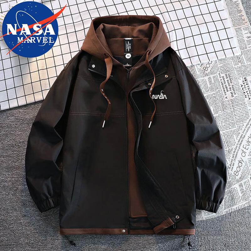 Мужская куртка-худи из искусственной двухслойной ткани NASA MARVEL