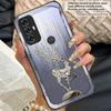 Чехол-наклейка «Звездная ночь с оленем» для Motorola Moto Edge 20 Lite 30 Pro 40 Neo 50 Ultra X30 Pro G14 G22 G24 G75 G84 G85 Стеклянный чехол для телефона