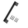 Door Bolt Protection Plate, Latch Cover, Anti-Rust, Black, Reversible Latch,