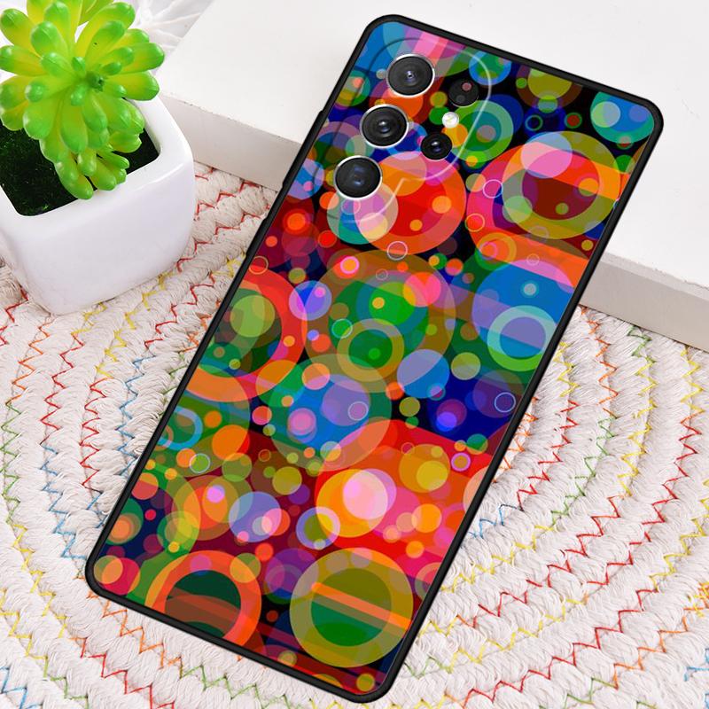 Абстрактный Круглый Чехол для Телефона для Samsung Galaxy note 10 pro S26 Ultra S23 S24 FE S25 S21 S22 PLUS противоударный Чехол