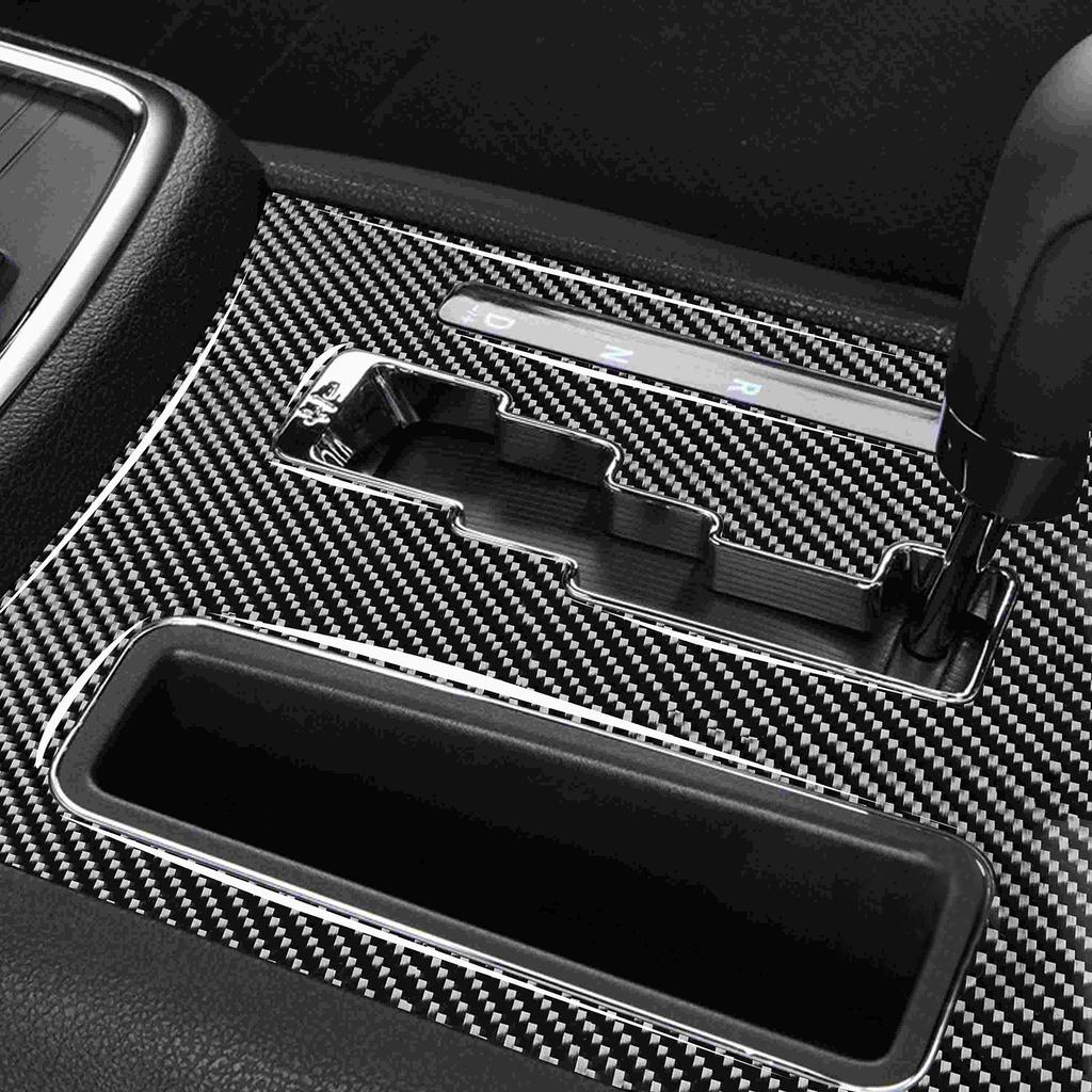 Carbon Fiber Central Control Gear Panel Decoration for Dodge Charger 2011-2014 Car PartAutomatic Gear