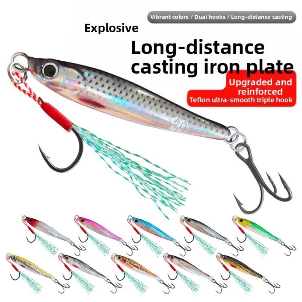 2pcs S-Shape Jig 10g 20g Fish Iron Plate Biomimetic Metal Jig Lure For Trout