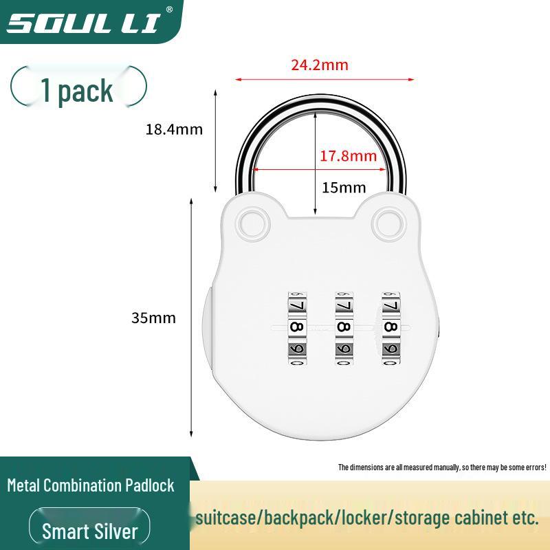 Compact Student Combination Padlock for Suitcases, Backpacks, Lockers, and Cabinets
