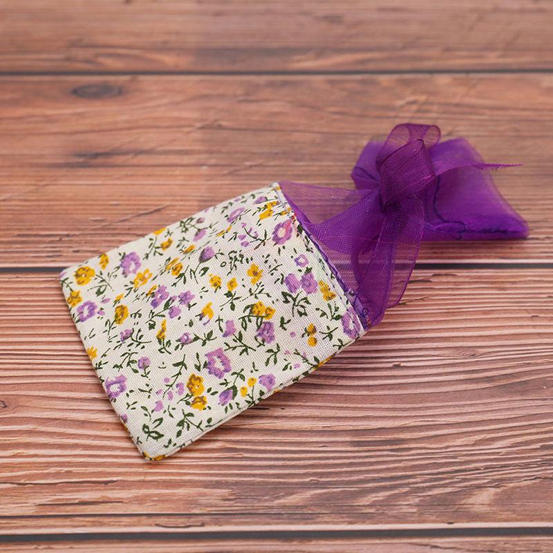 10 шт./компл., лавандовый мешочек с цветочным принтом, пустой мешочек для духов, подарок