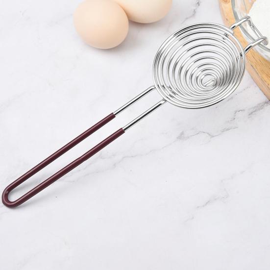 Сепаратор для яиц с длинной ручкой из нержавеющей стали для выпечки, фильтр для просеивания яичного белка и желтка, кухонный инструмент для разделения яиц