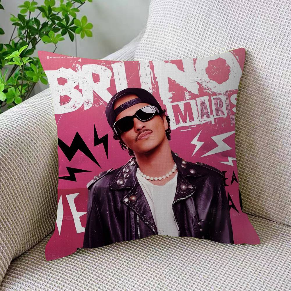 Чехлы на подушки Miyan B-Bruno Mars Мультяшные Декоративные для дивана Домашние Двусторонние Короткий плюш Милый Чехол для подушки