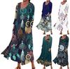 Женское платье весна/лето богемное повседневное модное платье с рукавом 3/4 праздничное большое