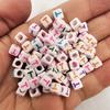 100 Pcs/lot Acrylic Beads Letter Bead Jewelry Finding For DIY Necklace Bracelet 6mm Fashion Wholesale High-quality New