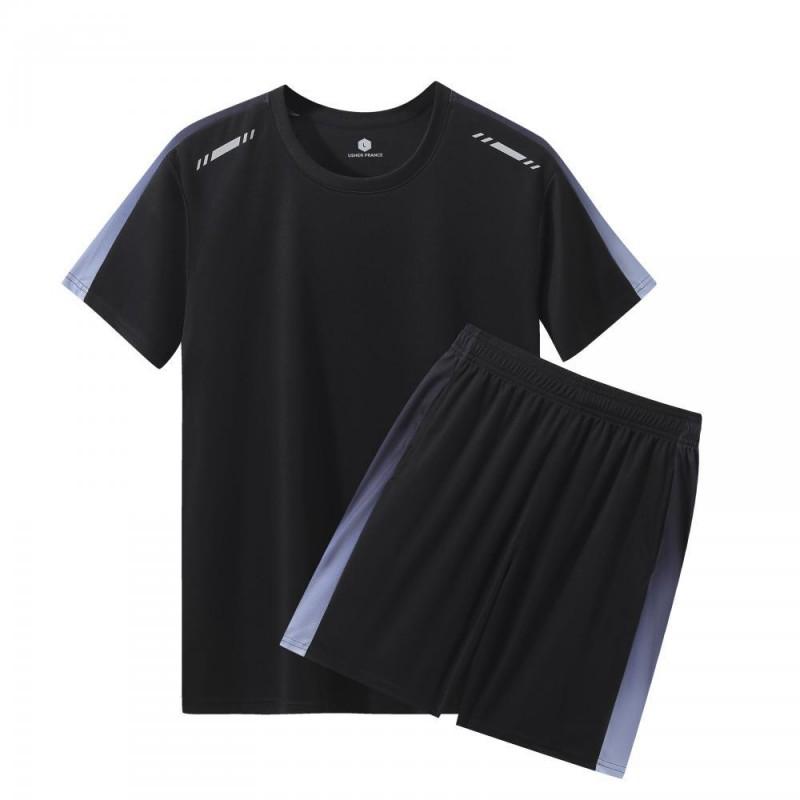 Men Women Sportswear Set Quick Dry Running Gym Tennis Badminton Cycling Short Sleeve T-Shirt Shorts