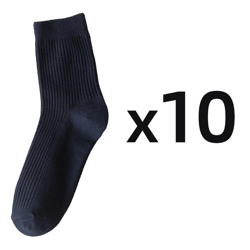 5 Pairs/Lot Men's Vertical Striped Cotton Socks Mid-calf Breathable Socks Business Sports Socks