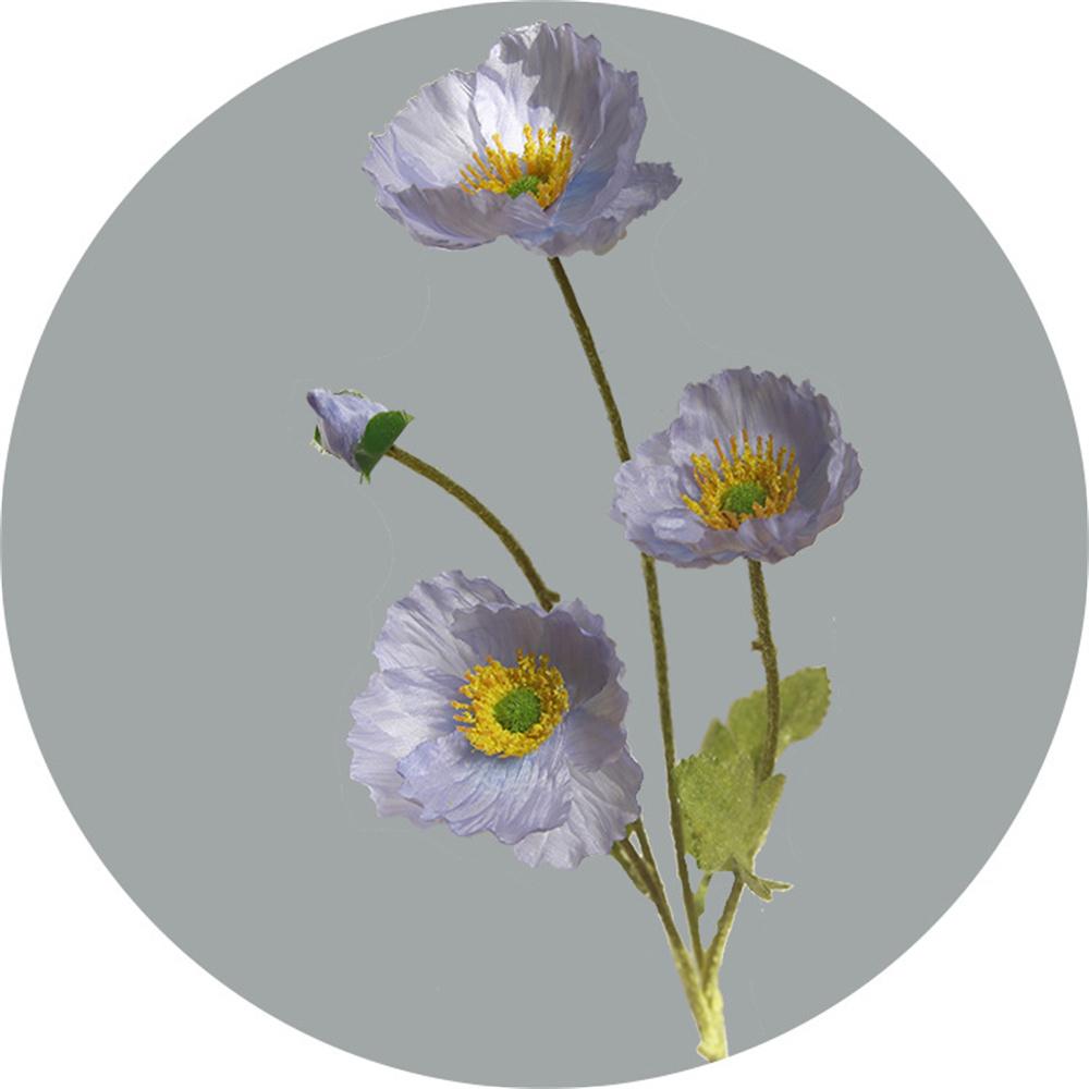 Silk Poppy Fake Flowers 4 Heads Artificial Flowers Simulation Long Poppies Home Table Wedding Party Decorative DIY Bouquets 1PCs
