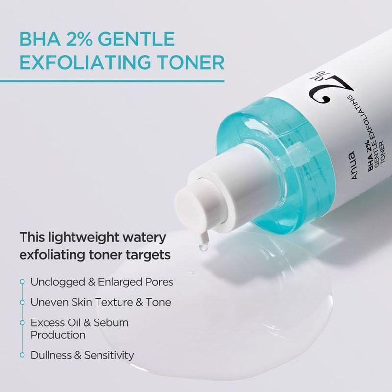 Anua Мягкий отшелушивающий тоник с BHA 2%.
